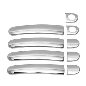 Volkswagen Jetta Door Handle Cover - Omac - 4 Door, 9 Pcs, S.Steel - Gloss Silver - 2011-2014